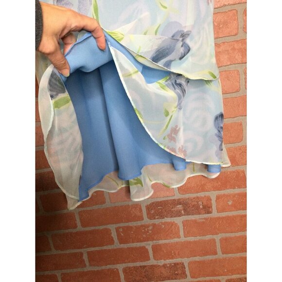 Periwinkle Womens Fairy Top & Skirt Set Floral Layered Sheer Size 12 - Picture 8 of 15